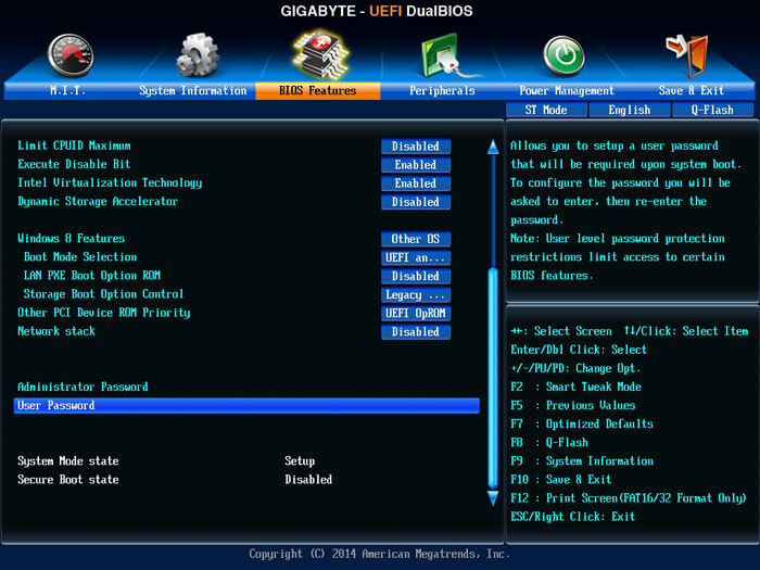 BIOS Gigabyte GAZ97XGaming 3