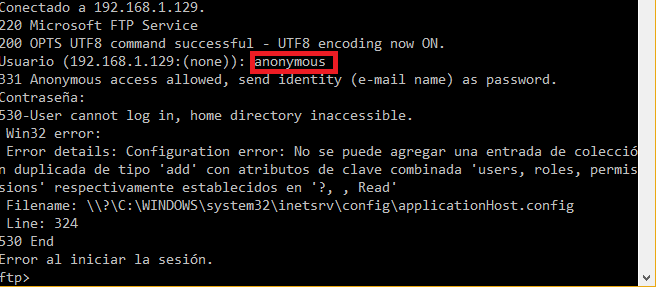 crear servidor anonimo FTP en windows10 GEEKNETIC